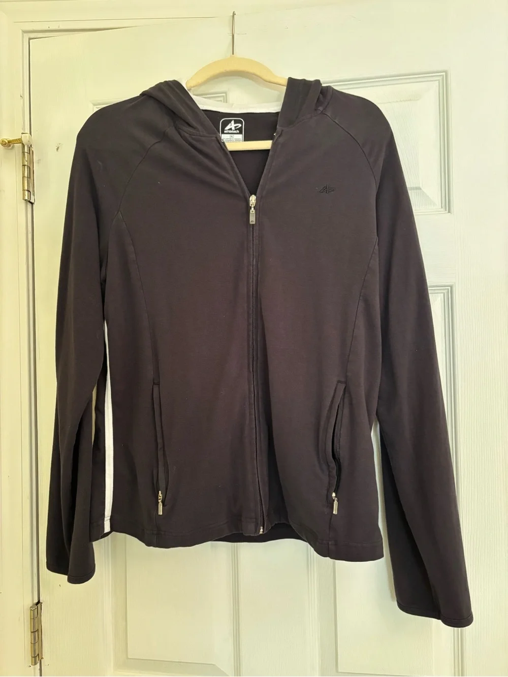 Athletech Black Hooded Zip Utility Jacket